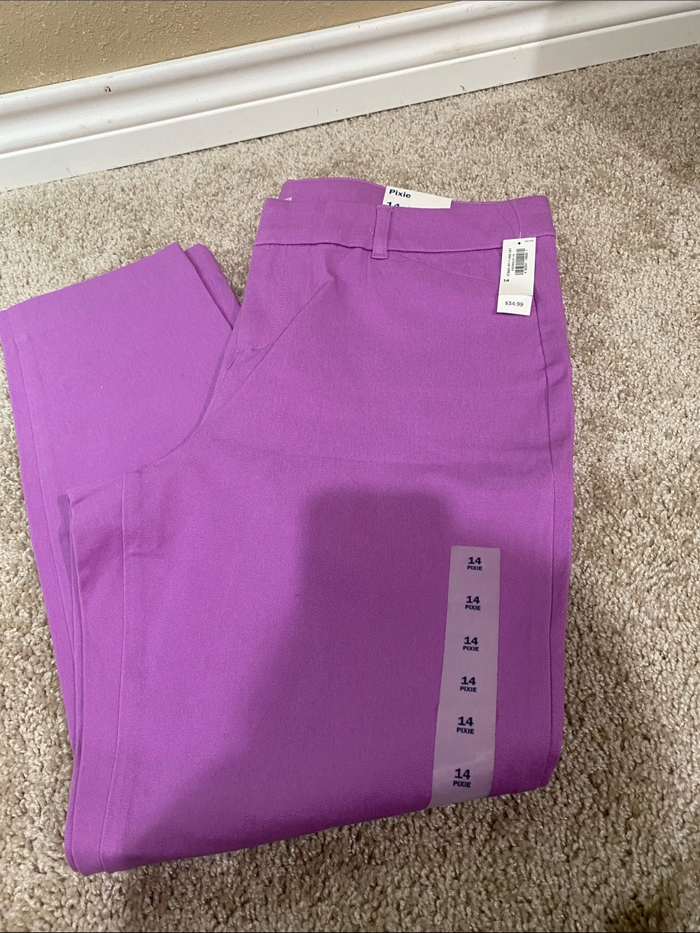 Old Navy Lavender Cropped Pull-On Pants